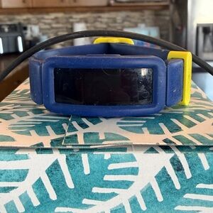 Blue and Yellow kids  Fitbit Tracker